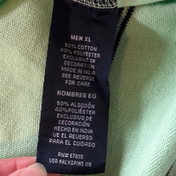 New Nautica green and navy striped polo - Picture 5 of 9